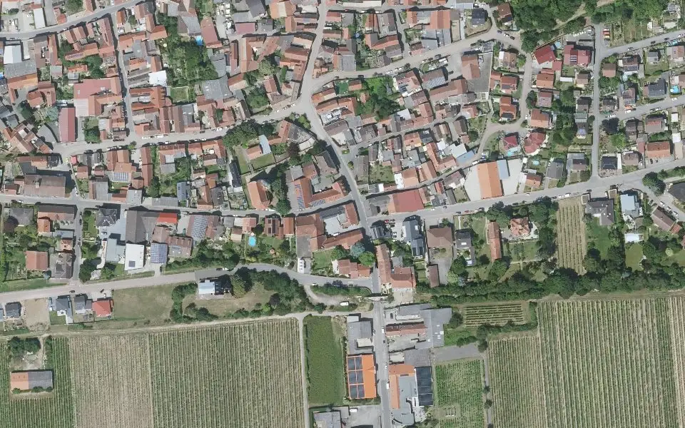 Luftbild der Umgebung von Weingut Oekonomierat Johann Geil I. Erben GbR in Bechtheim