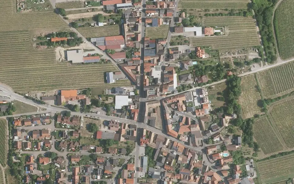 Luftbild der Umgebung von Weingut Pfleger in Herxheim am Berg