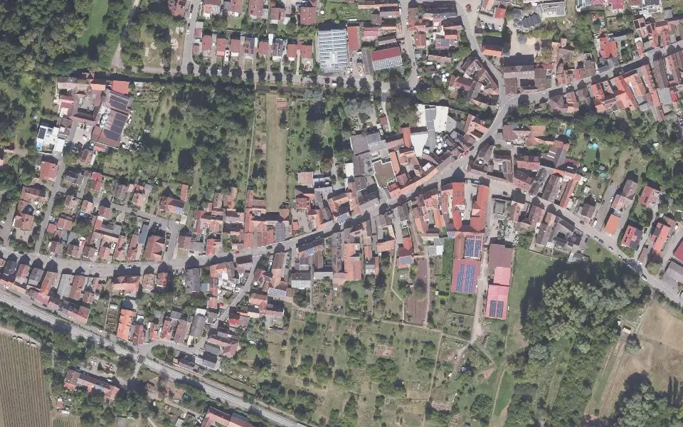 Luftbild der Umgebung von Weingut R.Weidenbach in Siebeldingen