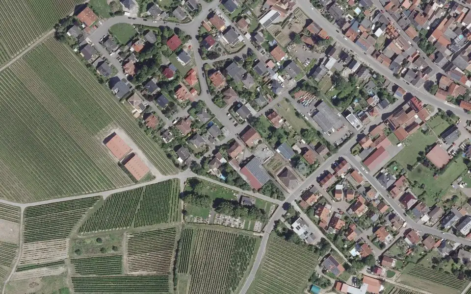 Luftbild mit der Einzellage Johannisberg