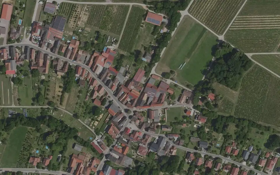Luftbild der Umgebung von Weingut Rinck in Dierbach