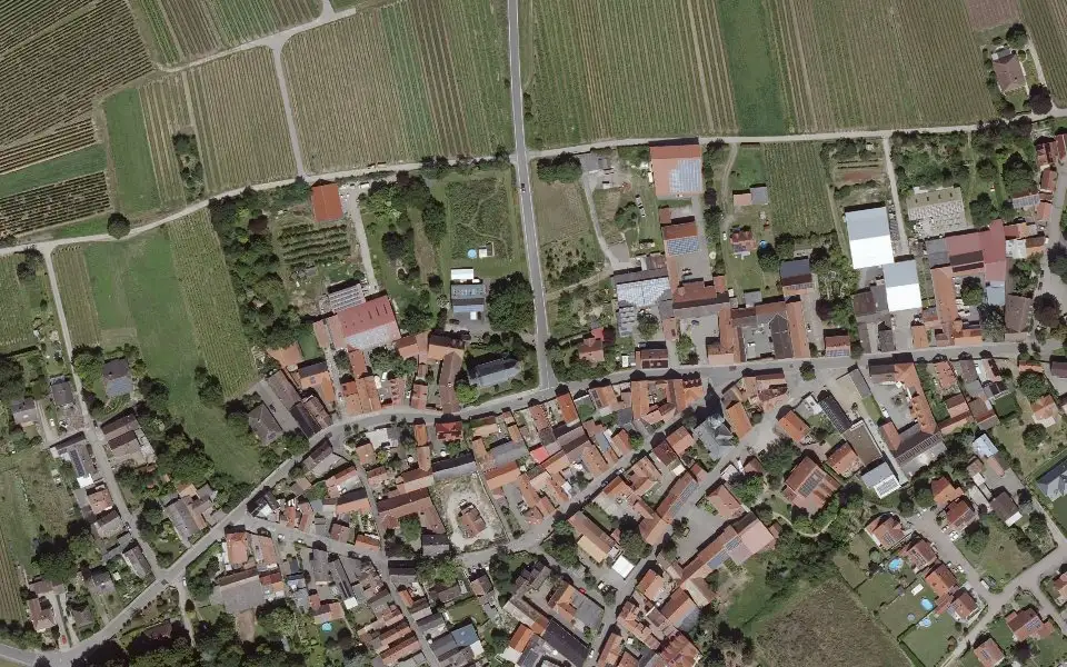 Luftbild der Umgebung von Weingut Rüger-Wolf in Eimsheim