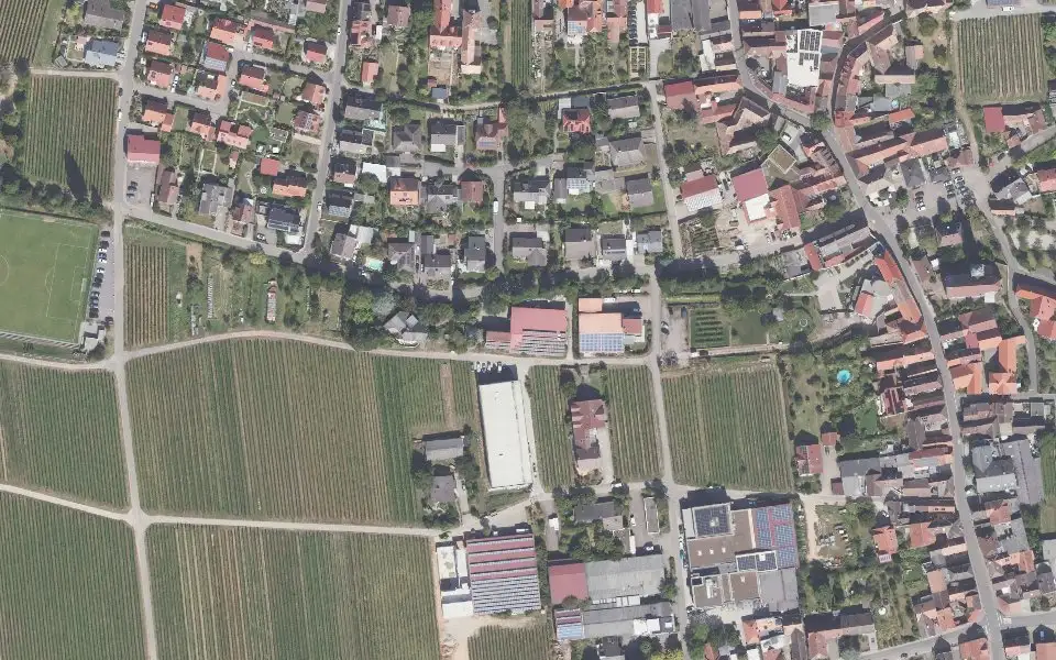 Luftbild der Umgebung von Weingut Scherr in Hainfeld