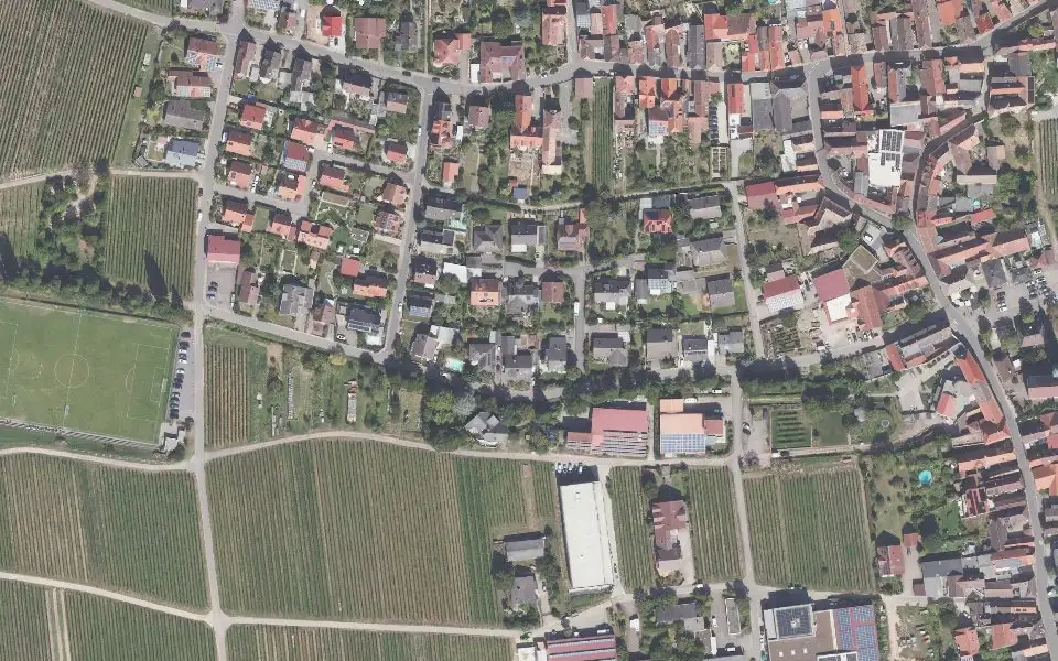 Luftbild der Umgebung von Weingut Scherr in Hainfeld