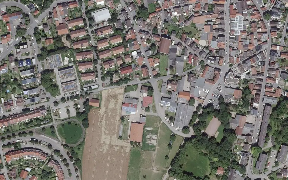 Luftbild der Umgebung von Weingut Schneider in Mainz