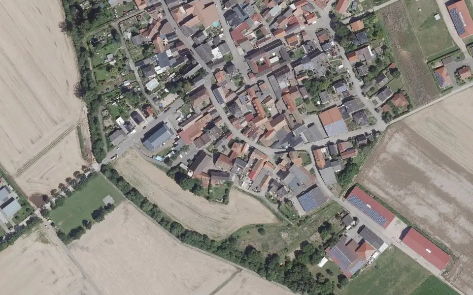Luftbild der Umgebung von Weingut Schnorrenberger in Welgesheim