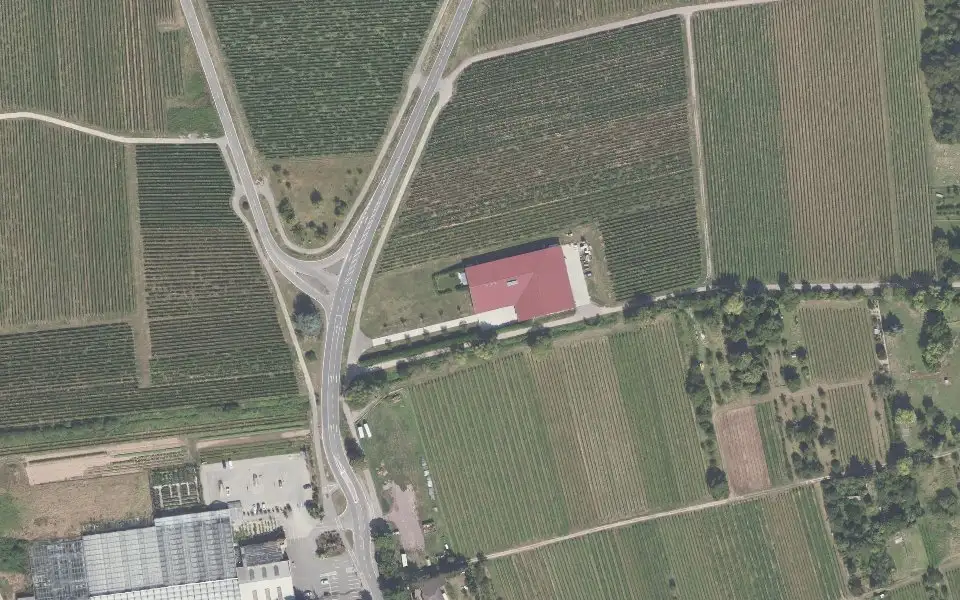 Luftbild der Umgebung von Weingut Schreiner in Edesheim