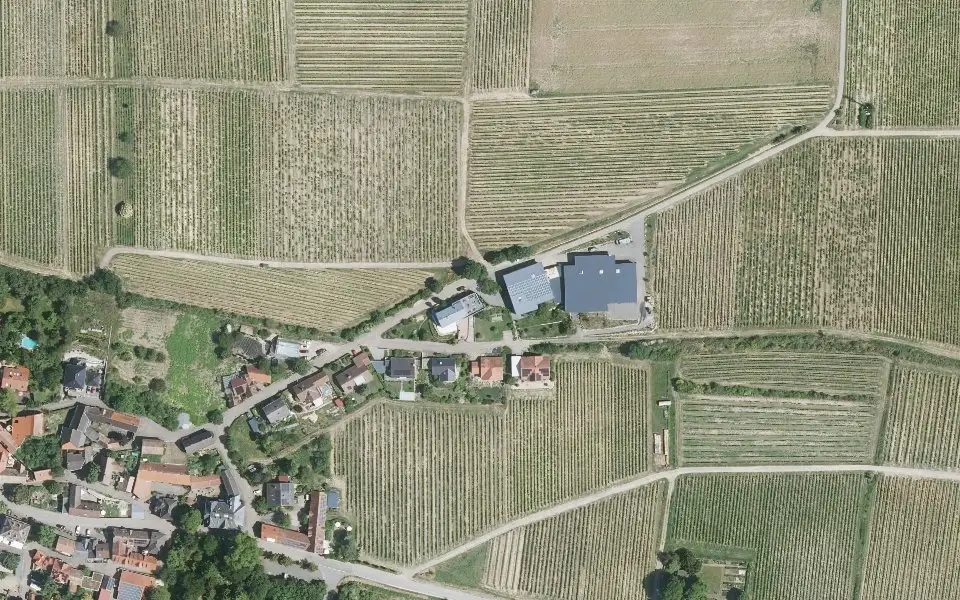 Luftbild der Umgebung von Weingut Schwedhelm in Zellertal