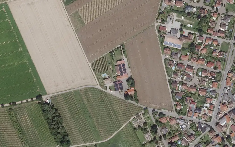 Luftbild der Umgebung von Weingut Sommer in Siefersheim