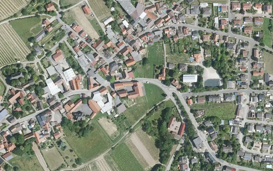 Luftbild der Umgebung von Weingut Spindler in Mölsheim