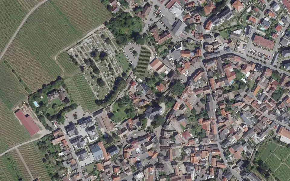 Luftbild der Umgebung von Weingut Staiger in Nierstein