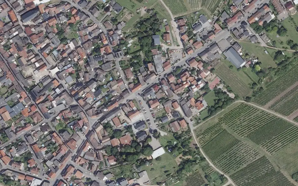 Luftbild der Umgebung von Weingut Stephan Bauer in Ockenheim