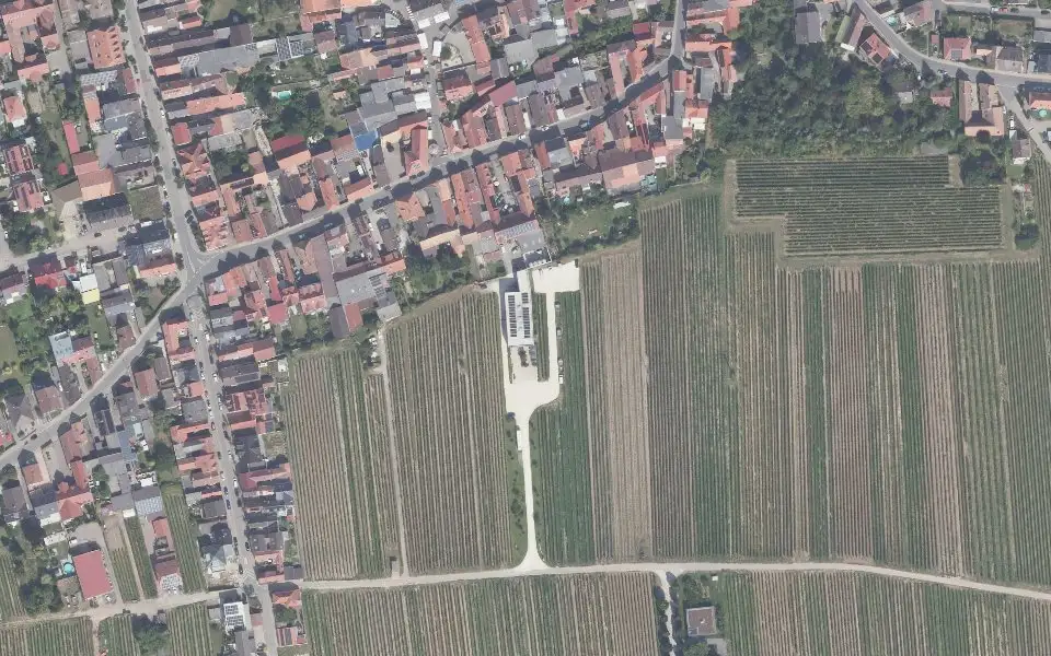 Luftbild der Umgebung von Weingut Studier in Ellerstadt