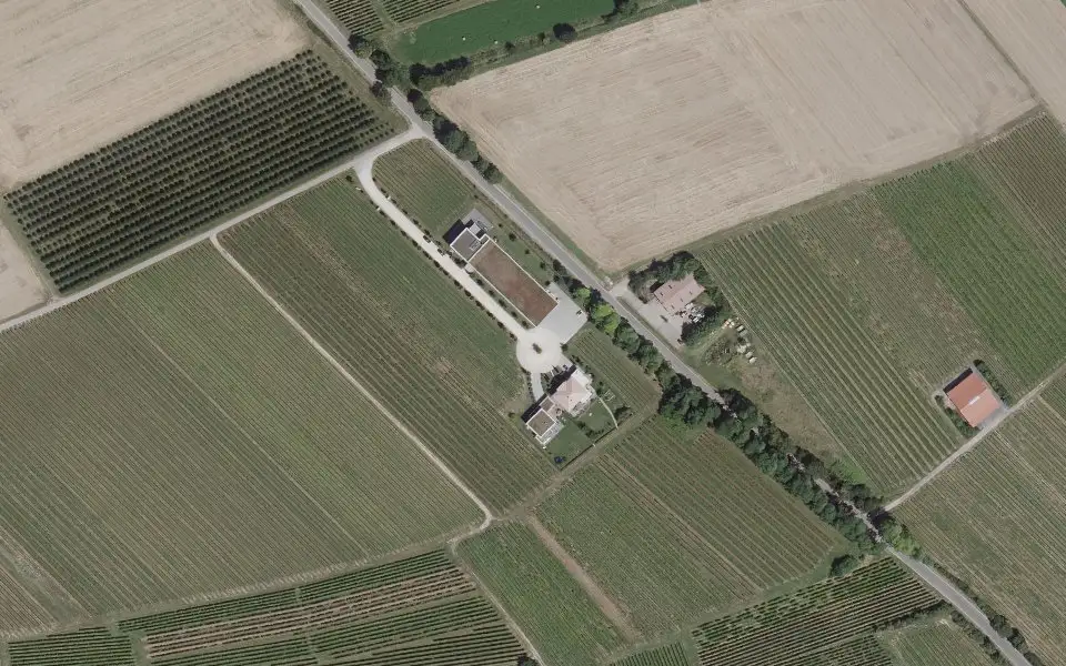 Luftbild der Umgebung von Weingut Thörle in Saulheim