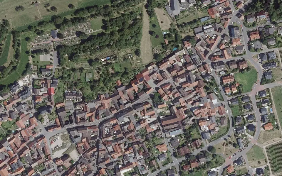 Luftbild der Umgebung von Weingut Wagner in Essenheim
