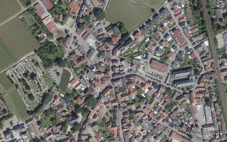 Luftbild der Umgebung von Weingut Wedekind in Nierstein