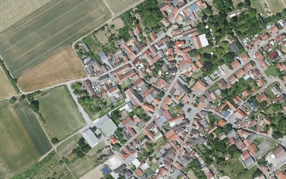 Luftbild der Umgebung von Weingut Weedenborn in Monzernheim
