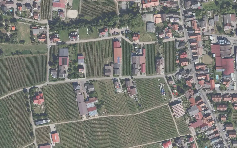 Luftbild der Umgebung von Weinhaus Büchner in Kirrweiler