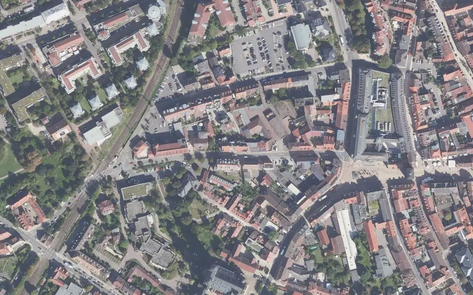 Luftbild der Umgebung von Weinkontor Schwarz in Speyer