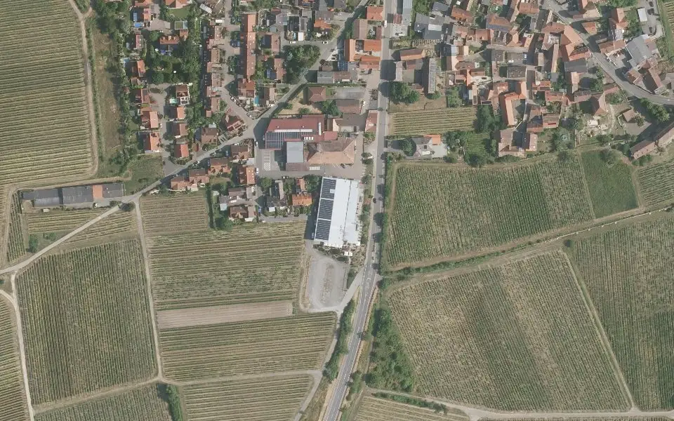 Luftbild der Umgebung von Winzergenossenschaft Herxheim am Berg in Herxheim am Berg