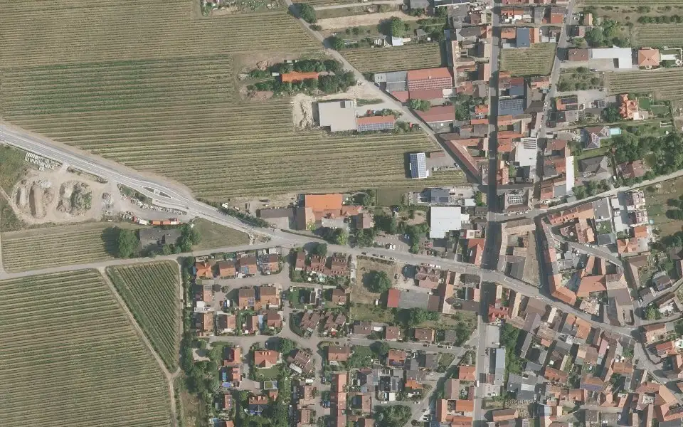 Luftbild der Umgebung von Winzerhof-Café Schlipp-Rohrbach in Herxheim am Berg